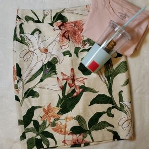 Ann Taylor floral pencil skirt